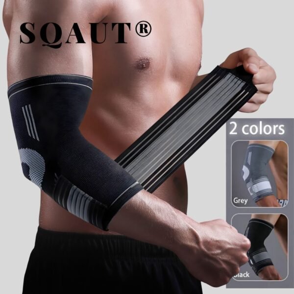 SQAUT® Ellenbogenbandage mit Klettverschlussband