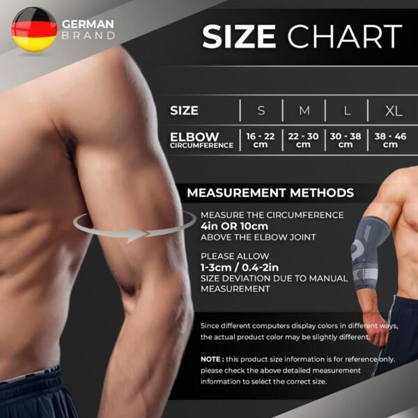 SQAUT® Ellenbogenbandage mit Klettverschlussband - Image 4