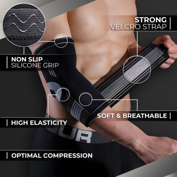 SQAUT® Ellenbogenbandage mit Klettverschlussband - Image 5
